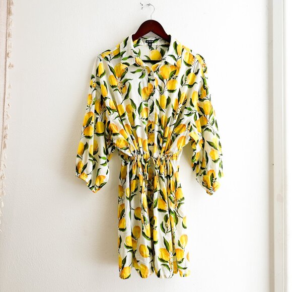 J.Crew Cinched Shirt-Dress in Limoncello 100% Organic Cotton Voile — XL - Picture 3 of 14